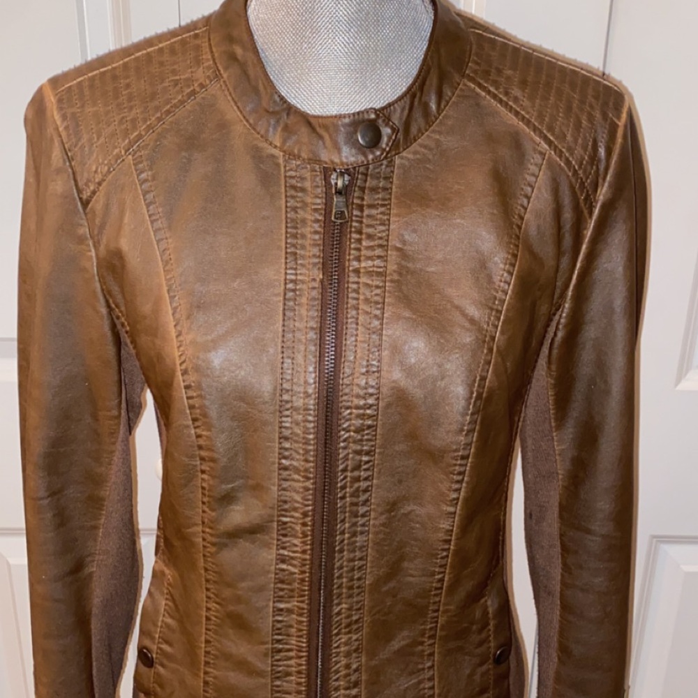 Woman’s faux leather jacket